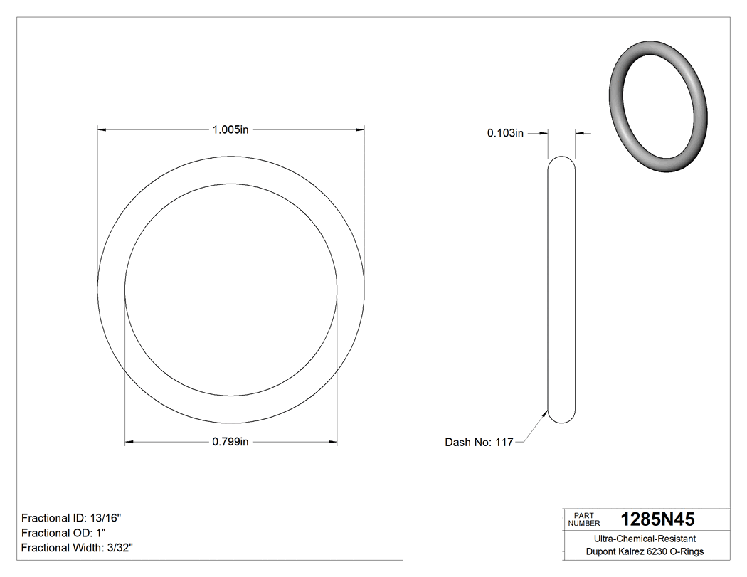 Technical drawing - 1285N45
